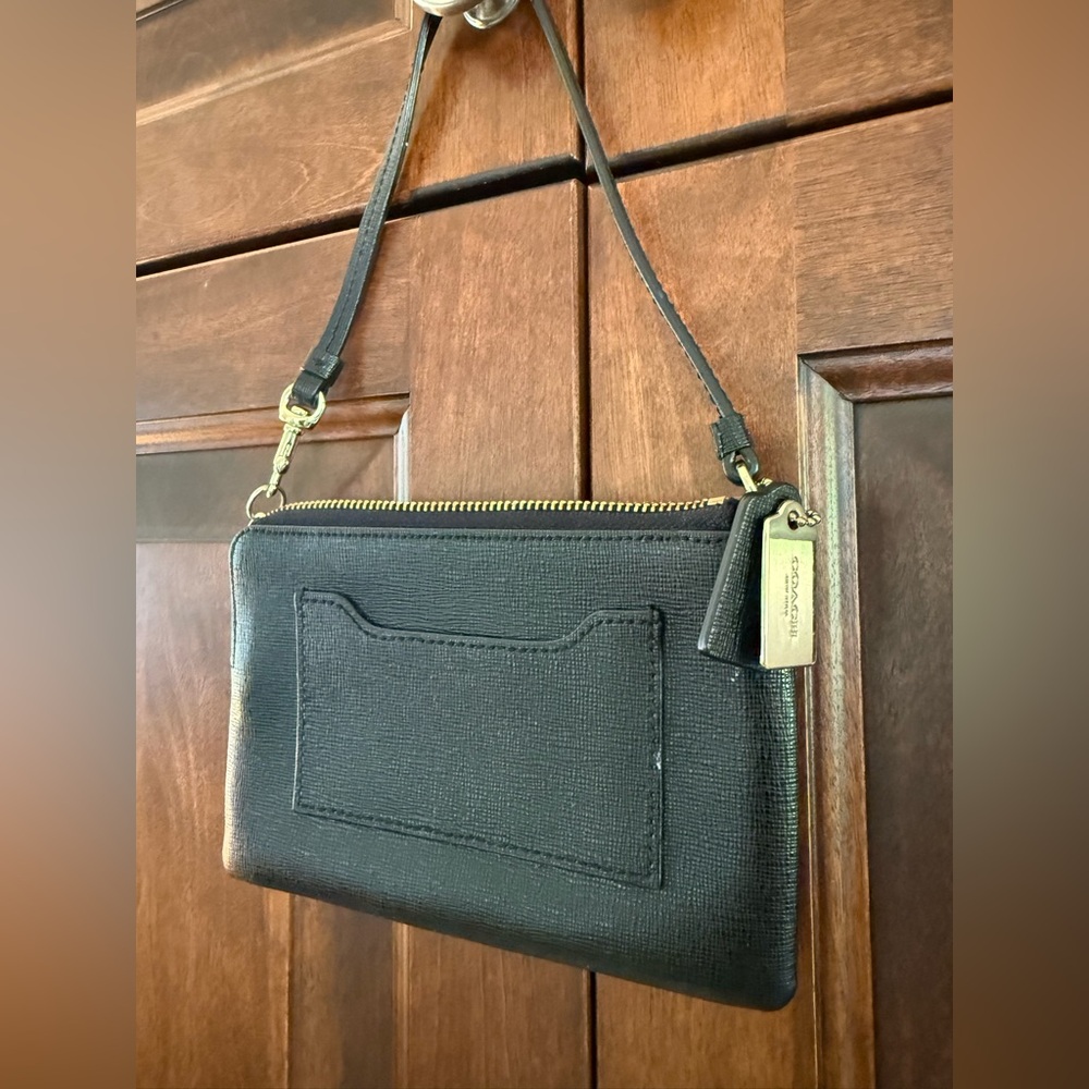 Coach Black Leather Wristlet - Picture 4 of 7